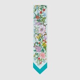 Thumbnail for your product : Gucci Floral print silk neck bow