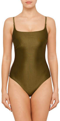 Zimmermann Bonded Scoop One Piece with Contrast Stripe
