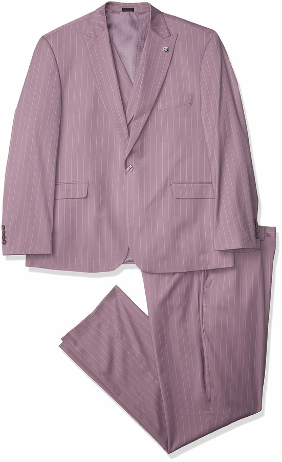 STACY ADAMS Mens Single Breasted Real Flex Stretch Fabric Suit
