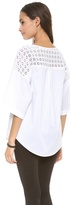 Thumbnail for your product : Catherine Malandrino Oversized Blouse with Shoulder Detail
