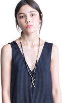 Thumbnail for your product : Lulu Frost Plaza Letter Necklace - Black Pearl Chain