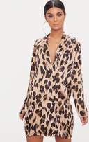 Thumbnail for your product : PrettyLittleThing Leopard Oversized Loose Fit Blazer Dress