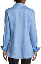 Thumbnail for your product : Neiman Marcus Tie-Front Button-Front Blouse