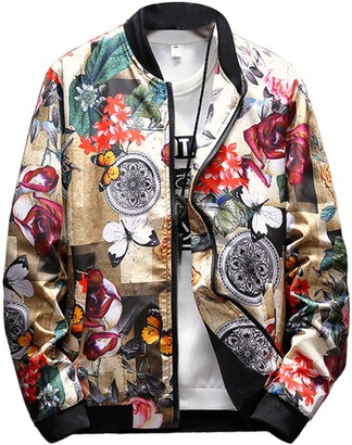 Floral Bomber Jacket Mens | Shop the world's largest collection of fashion  | ShopStyle UK