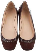 Thumbnail for your product : Christian Louboutin Square-Toe Suede Flats