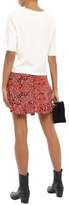 Thumbnail for your product : Maje Ruffled Crepe De Chine Shorts