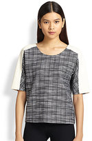 Thumbnail for your product : Autograph Addison Two-Tone Cotton Canvas Top