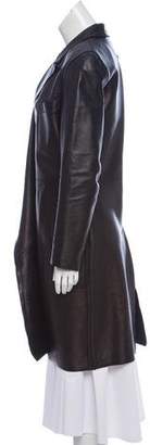 Jean Paul Gaultier Leather Knee-Length Jacket