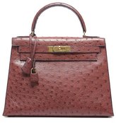 Thumbnail for your product : Hermes Pre-Owned Rouge H Ostrich Kelly 28cm Bag