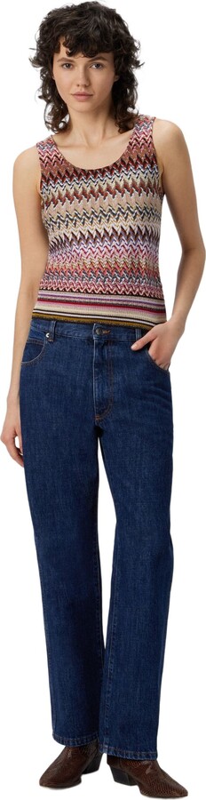 Missoni Zigzag Tank Top With Ribbed Detail