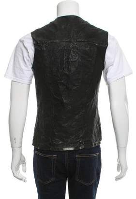 Chrome Hearts Distressed Leather Vest