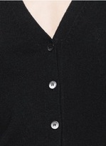 Thumbnail for your product : Nobrand Contrast felt trim cropped wool cardigan