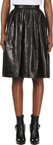 Thumbnail for your product : DSquared 1090 Dsquared2 Black Lamb Leather Full Skirt