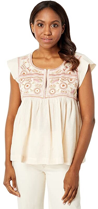 Lucky brand flutter sleeve top Clearance