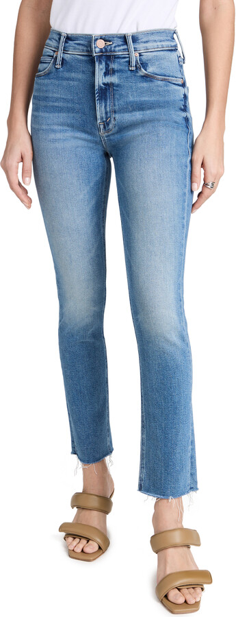 Mother Mid Rise Dazzler Ankle Fray Jeans