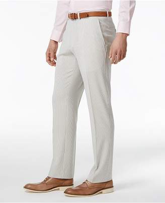 Nick Graham Men's Slim-Fit Stretch Sage and White Seersucker Suit