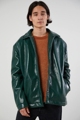 mens vinyl puffer jacket
