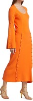 Thumbnail for your product : Christopher John Rogers Convertible Button Midi-Dress