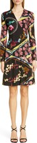 Thumbnail for your product : Etro Mixed Floral Long Sleeve Wool Jersey Dress