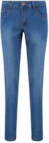 Thumbnail for your product : boohoo Jen High Rise Mid Wash Blue Skinny Jeans