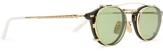 Gucci Convertible Round-Frame Acetate and Metal Sunglasses