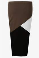 Thumbnail for your product : Select Fashion Fashion Womens Green Colourblock Midi Skirt - size 6