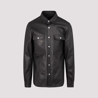 Rick Owens Leather Shirt Jacket