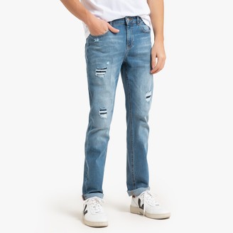 La Redoute Collections Regular Distressed Jeans