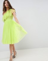 Thumbnail for your product : ASOS Tulle One Shoulder Midi Dress