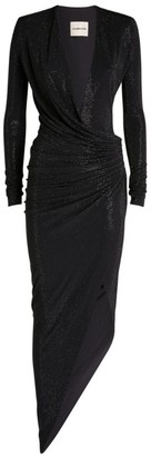 Alexandre Vauthier Crystal-Embellished Ruched Gown