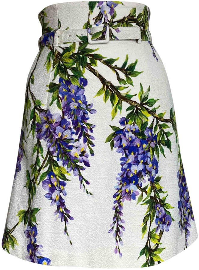 Dolce & Gabbana white Cotton Skirts