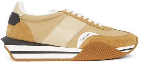 beige canvas trainers
