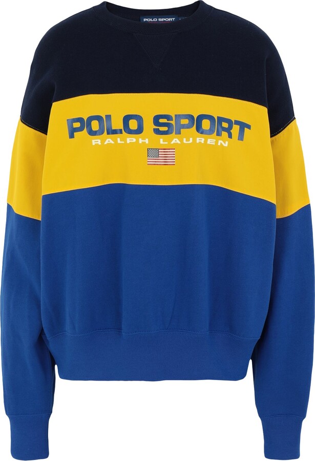 polo sport color block fleece hoodie