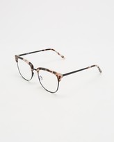 Thumbnail for your product : Quay Women's Brown Round - Evasive - Blue Light Lenses - Size One Size at The Iconic