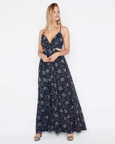 Thumbnail for your product : Express Floral Cut-Out Elastic Waist Maxi Dress