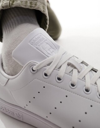 adidas originals stan smith trainers in triple white