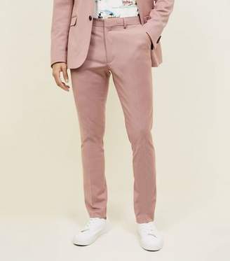 New Look Pink Slim Fit Suit Trousers