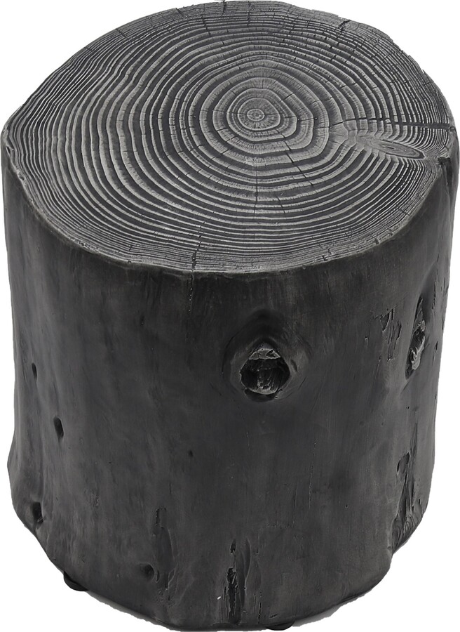 IGEMAN Outdoor Faux Wood Stump Side Table Coffee Table, Side Table