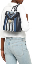 Thumbnail for your product : MICHAEL Michael Kors Whitney Leather And Frayed Denim Backpack