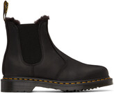 Thumbnail for your product : Dr. Martens Black 2976 Faux-Fur Lined Chelsea Boots