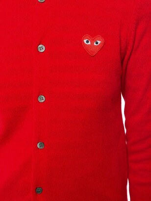 Comme des Garçons PLAY Logo Embroidered Buttoned Cardigan