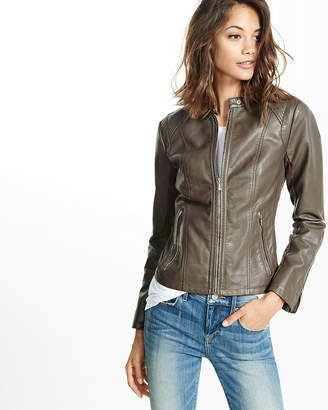 Express Double Peplum (Minus The) Leather Jacket