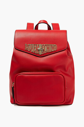 Love Moschino Appliquéd faux leather backpack