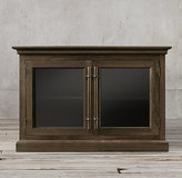 Thumbnail for your product : Restoration Hardware 20th C. English Brass Bar Pull Glass Double-Door Sideboard