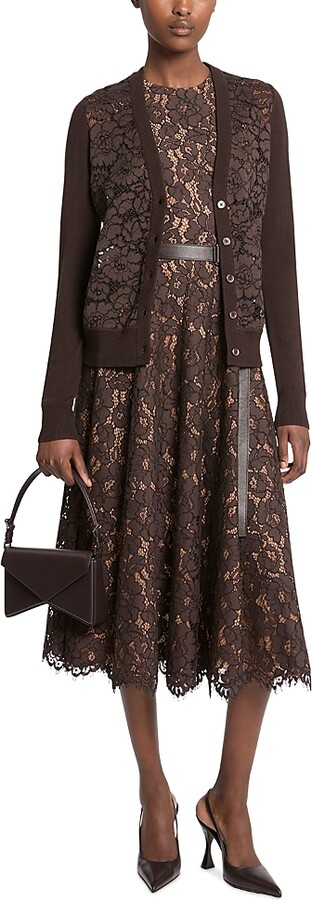 Michael Kors Collection Lace Front Cardigan