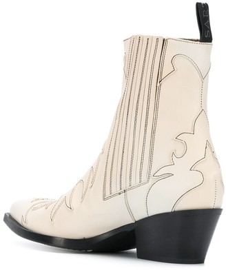 Sartore Pointed Cut Out Detail Boots
