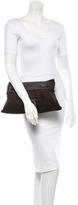 Thumbnail for your product : Valentino Snakeskin Trim Clutch