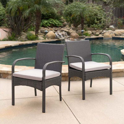 Ebern Designs Outdoor Wicker Rattan Club Chair