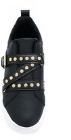 Thumbnail for your product : DKNY Studz buckled low-top sneakers