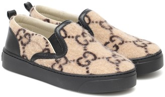 gucci wool slip ons